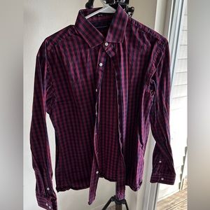 Tommy Hilfiger Red and Blue Stripped Button Down